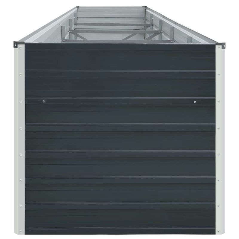 Strat înălțat de grădină antracit 400x80x45 cm oțel galvanizat