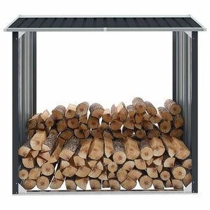 Șopron depozitare lemne antracit 172x91x154 cm oțel galvanizat