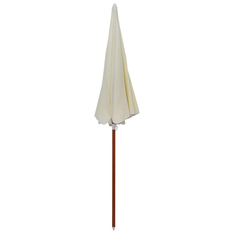 Umbrelă de soare cu stâlp din oțel, nisipiu, 240 cm