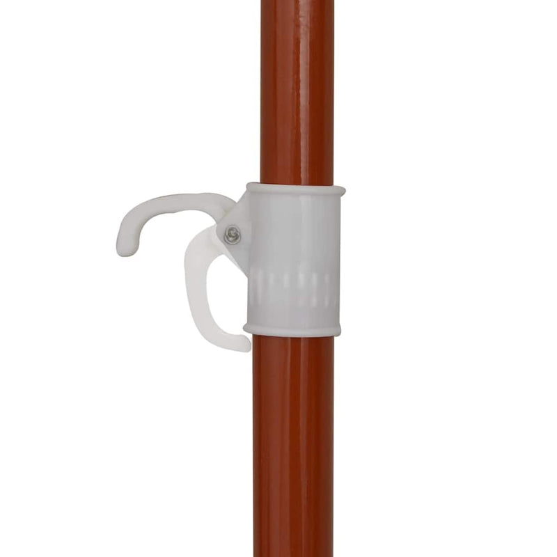 Umbrelă de soare cu stâlp din oțel, nisipiu, 240 cm
