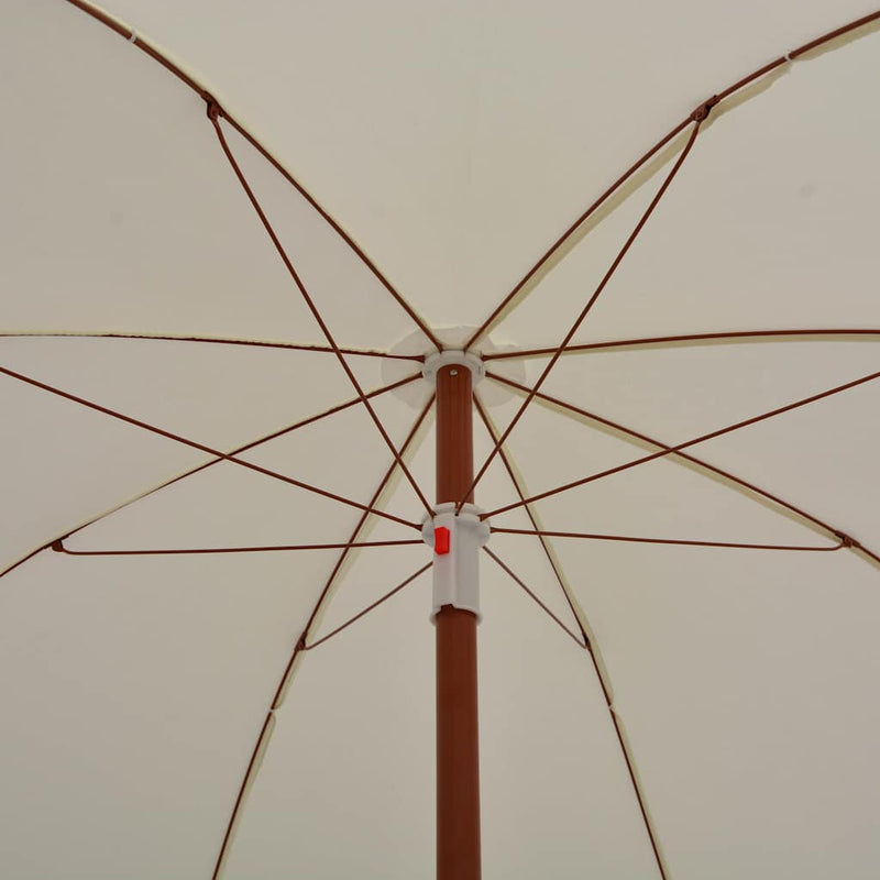 Umbrelă de soare cu stâlp din oțel, nisipiu, 240 cm
