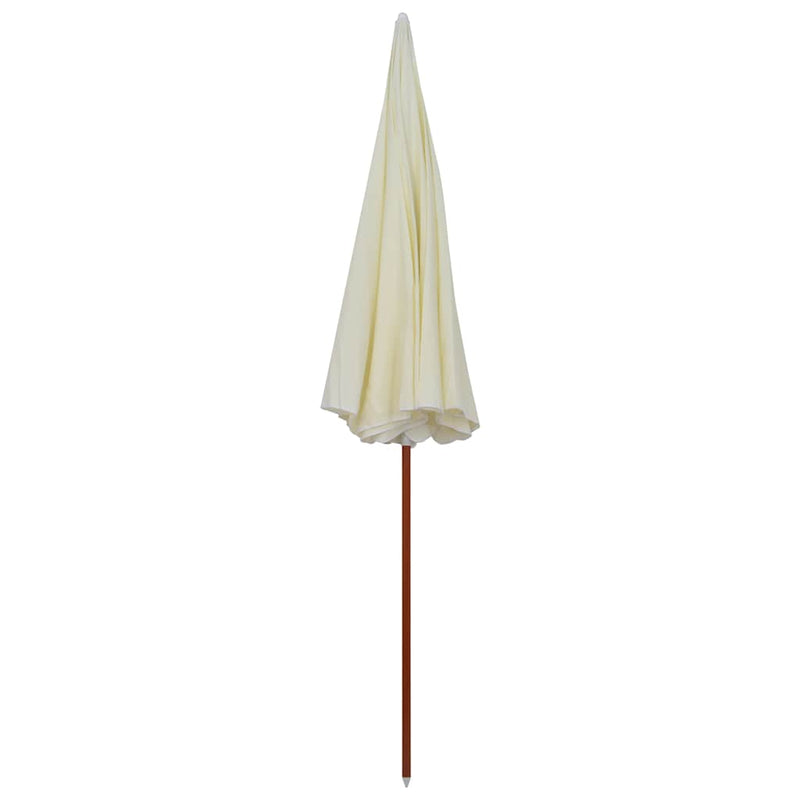 Umbrelă soare de grădină cu stâlp din oțel, nisipiu, 300 cm