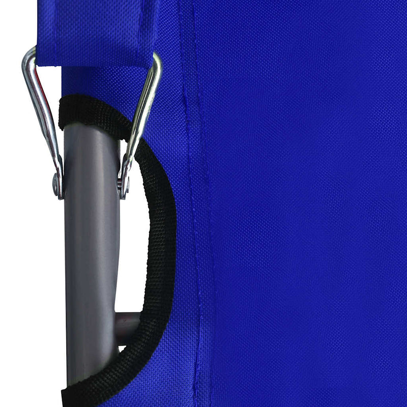 Scaune pliante 2 buc. Material textil albastru