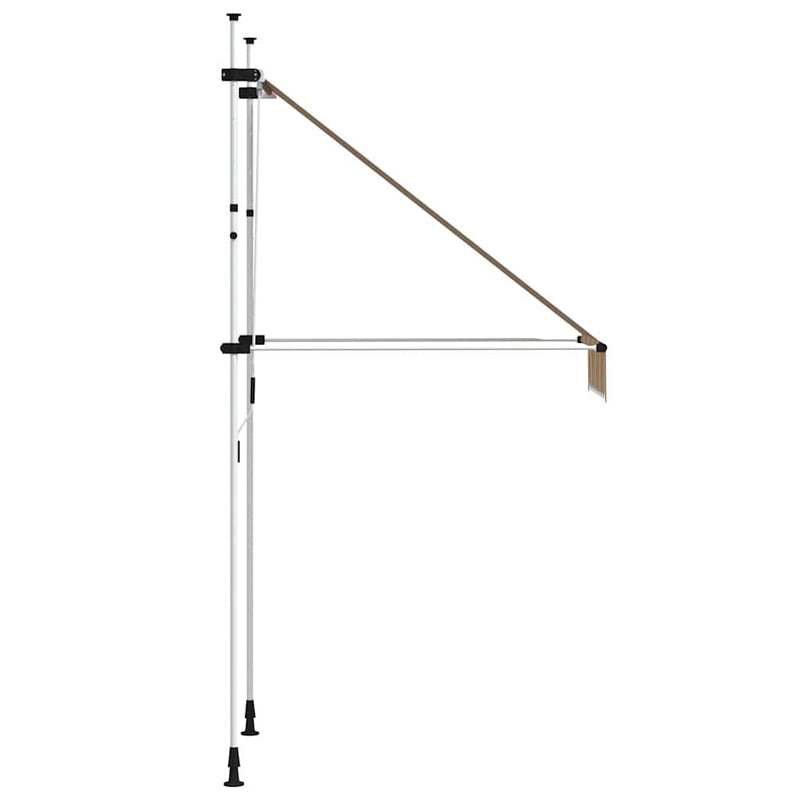 Copertină retractabilă manual, galben & albastru, 100 cm, dungi