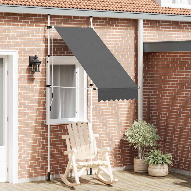 Copertină retractabilă manual, antracit, 100 cm