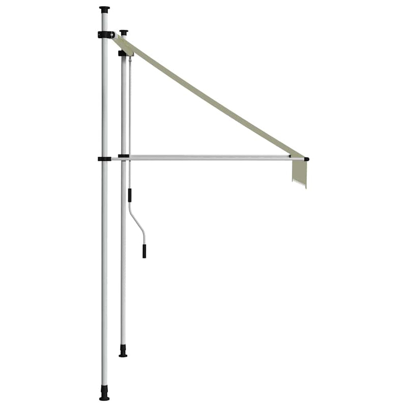Copertină retractabilă manual, crem, 100 cm