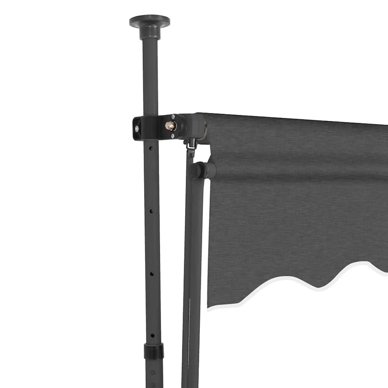 Copertină retractabilă manual cu LED, antracit, 250 cm
