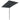 Umbrelă de soare de grădină, stâlp aluminiu, negru, 2x1,5 cm