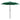 Umbrelă de soare cu stâlp din aluminiu, verde, 270x246 cm