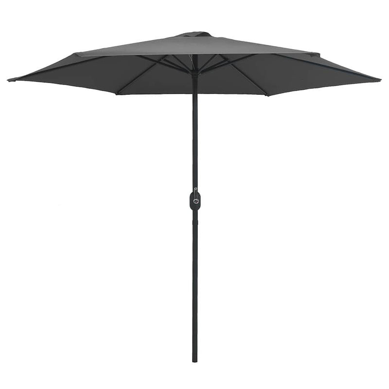 Umbrelă de soare cu stâlp din aluminiu, antracit, 270x246 cm