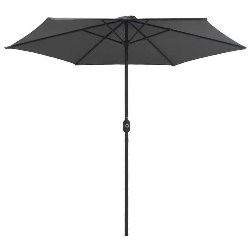 Umbrelă de soare cu stâlp din aluminiu, antracit, 270x246 cm