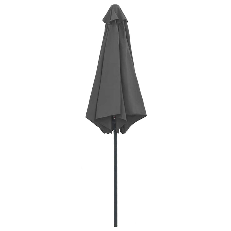 Umbrelă de soare cu stâlp din aluminiu, antracit, 270x246 cm