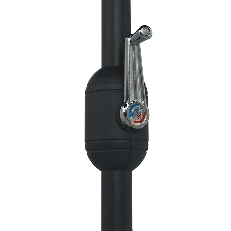 Umbrelă de soare cu stâlp din aluminiu, antracit, 270x246 cm