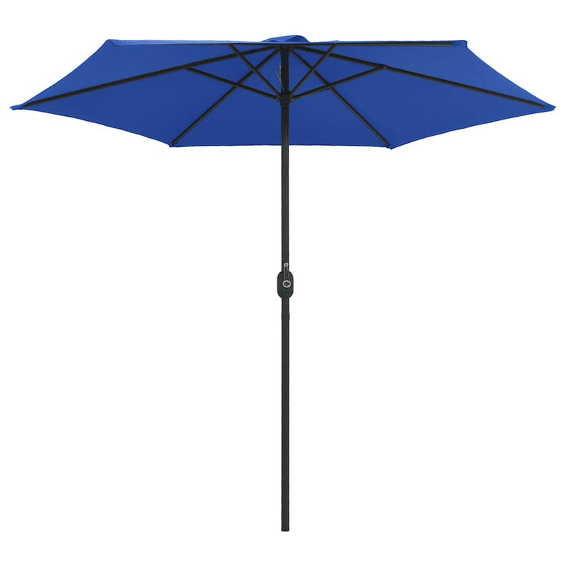 Umbrelă soare de grădină stâlp aluminiu albastru azur 270x246cm