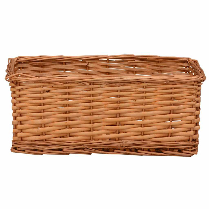 Set de coșuri suprapuse, 4 piese, maro, salcie