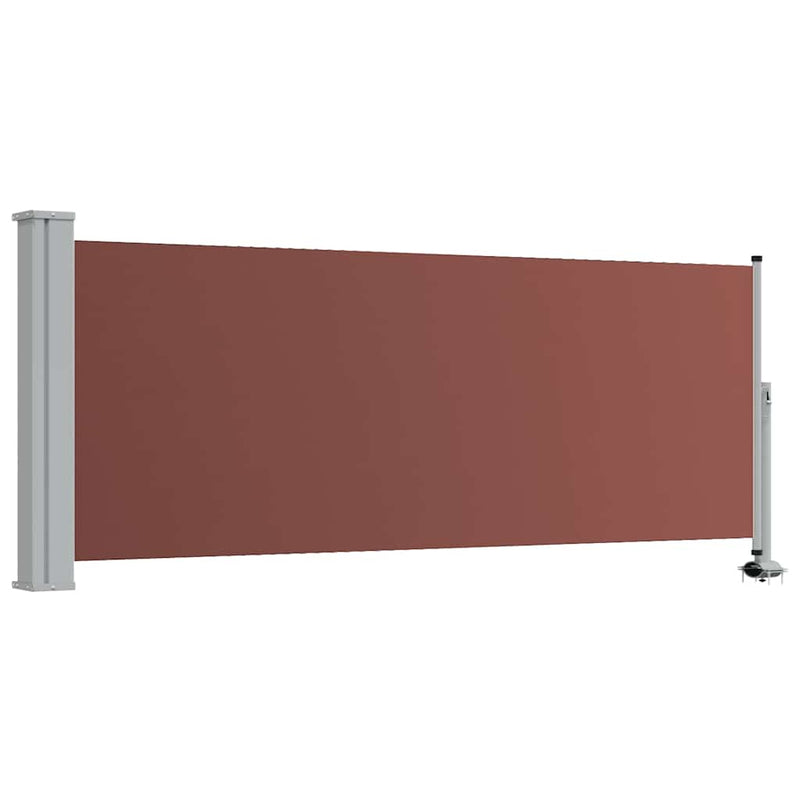 Copertină laterală retractabilă de terasă, maro, 100 x 300 cm