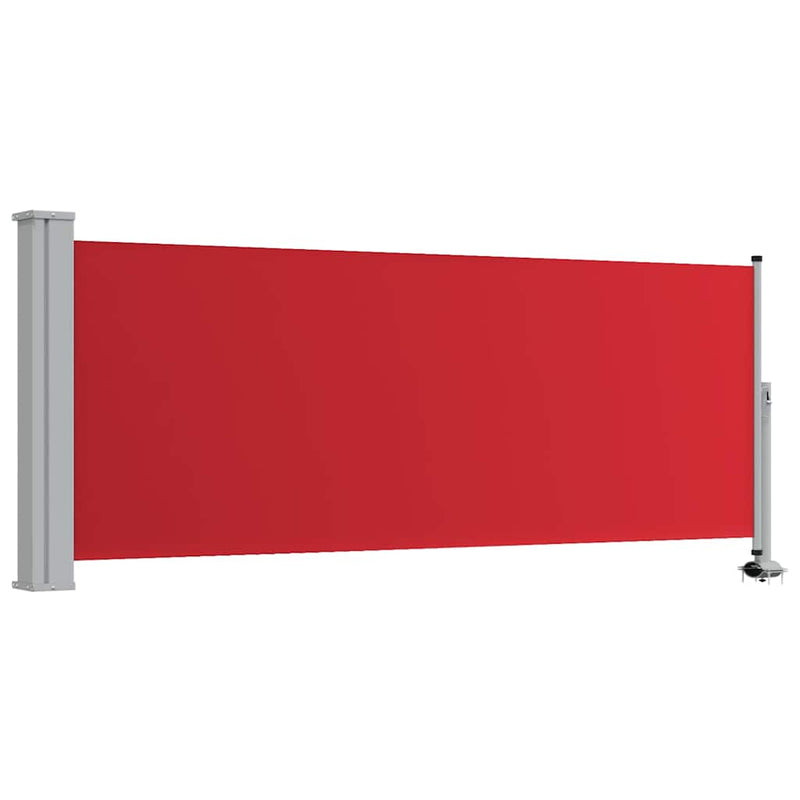 Copertină laterală retractabilă de terasă, roșu, 100 x 300 cm