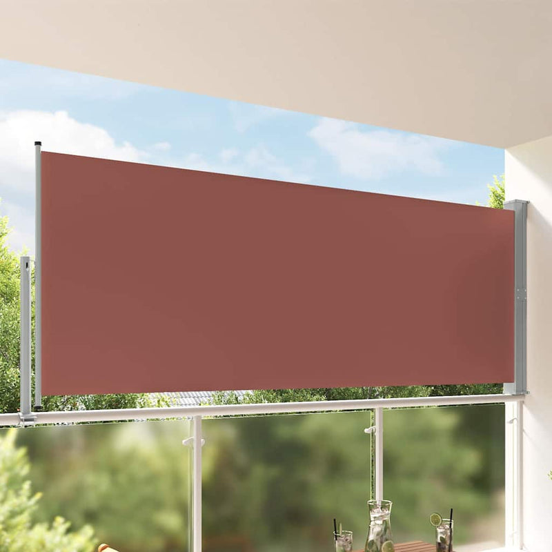 Copertină laterală retractabilă, maro, 140 x 300 cm