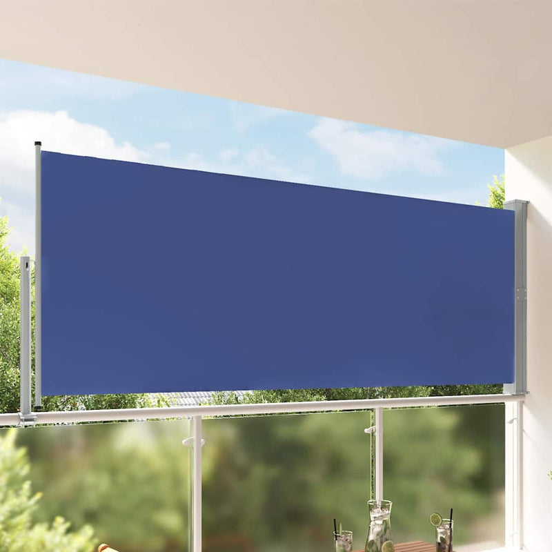 Copertină laterală retractabilă, albastru, 140 x 300 cm