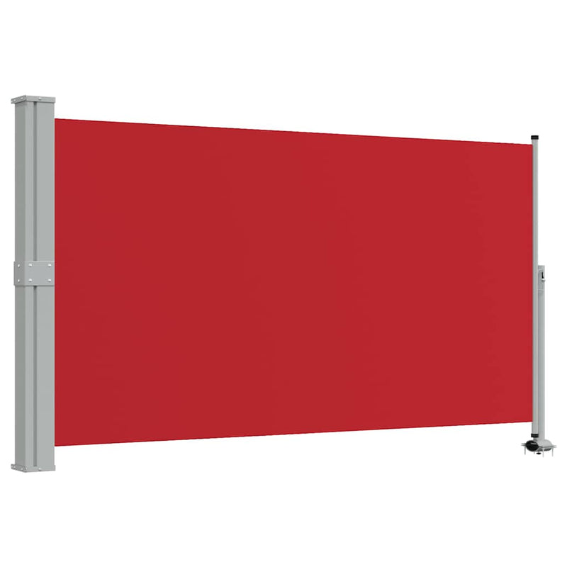 Copertină laterală retractabilă de terasă, roșu, 140 x 300 cm