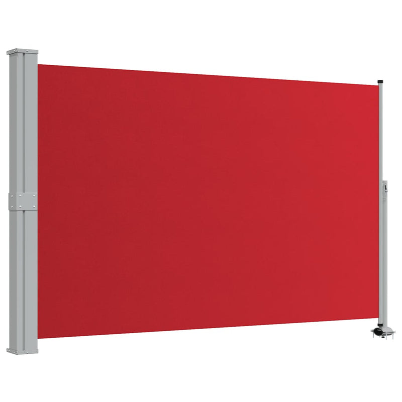 Copertină laterală retractabilă de terasă, roșu, 160 x 300 cm