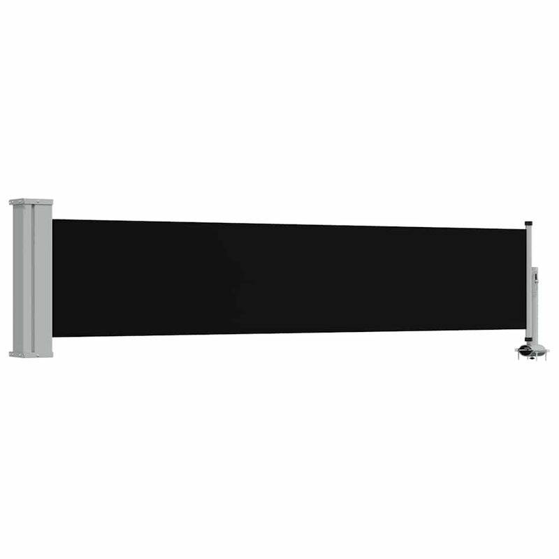 Copertină laterală retractabilă de terasă, negru, 60 x 300 cm