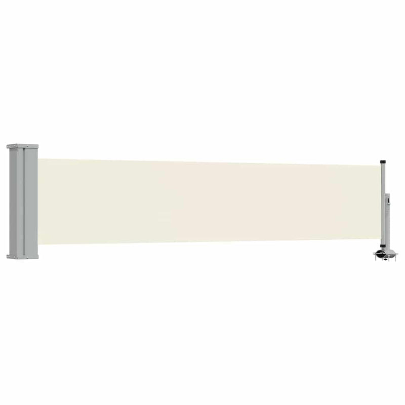 Copertină laterală retractabilă de terasă, crem, 60 x 300 cm