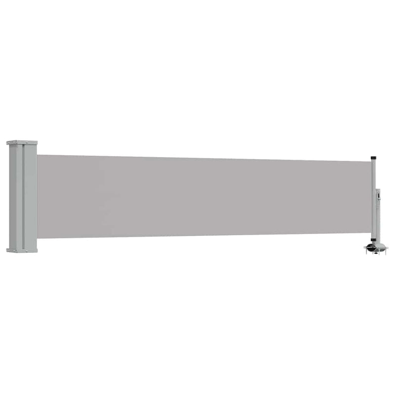 Copertină laterală retractabilă de terasă, gri, 60 x 300 cm
