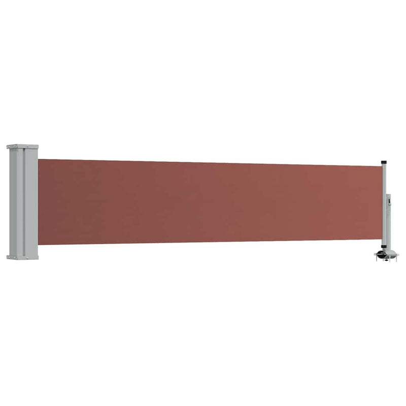 Copertină laterală retractabilă de terasă, maro, 60 x 300 cm