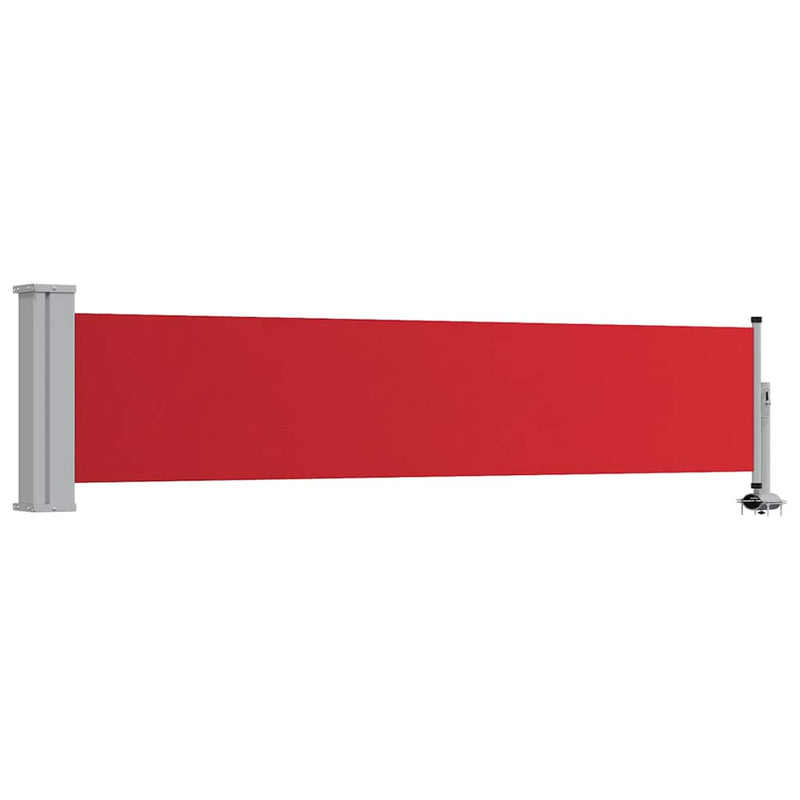 Copertină laterală retractabilă de terasă, roșu, 60 x 300 cm