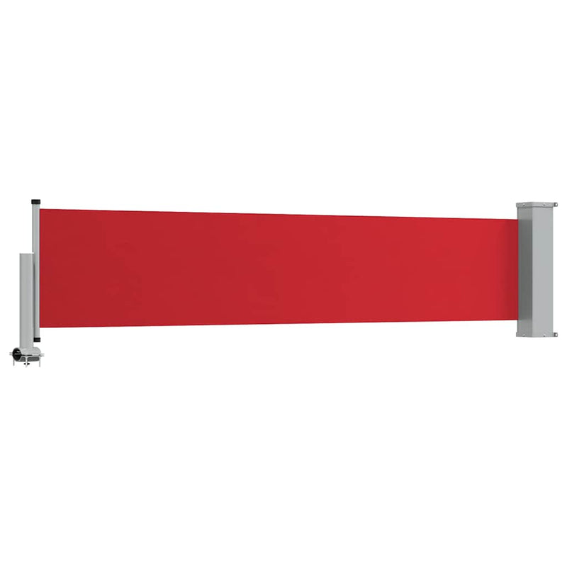 Copertină laterală retractabilă de terasă, roșu, 60 x 300 cm