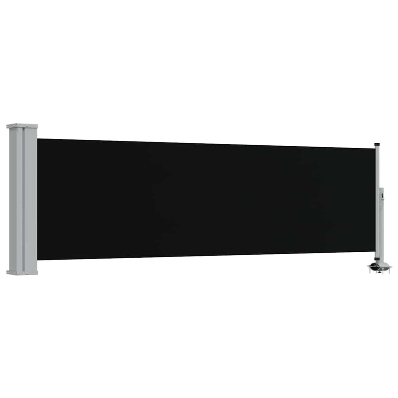 Copertină laterală retractabilă de terasă, negru, 80 x 300 cm