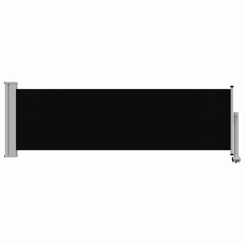 Copertină laterală retractabilă de terasă, negru, 80 x 300 cm