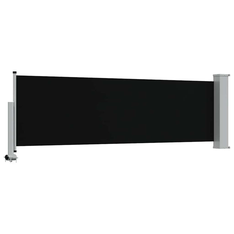 Copertină laterală retractabilă de terasă, negru, 80 x 300 cm