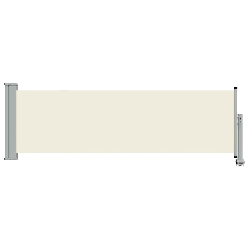 Copertină laterală retractabilă de terasă, crem, 80 x 300 cm