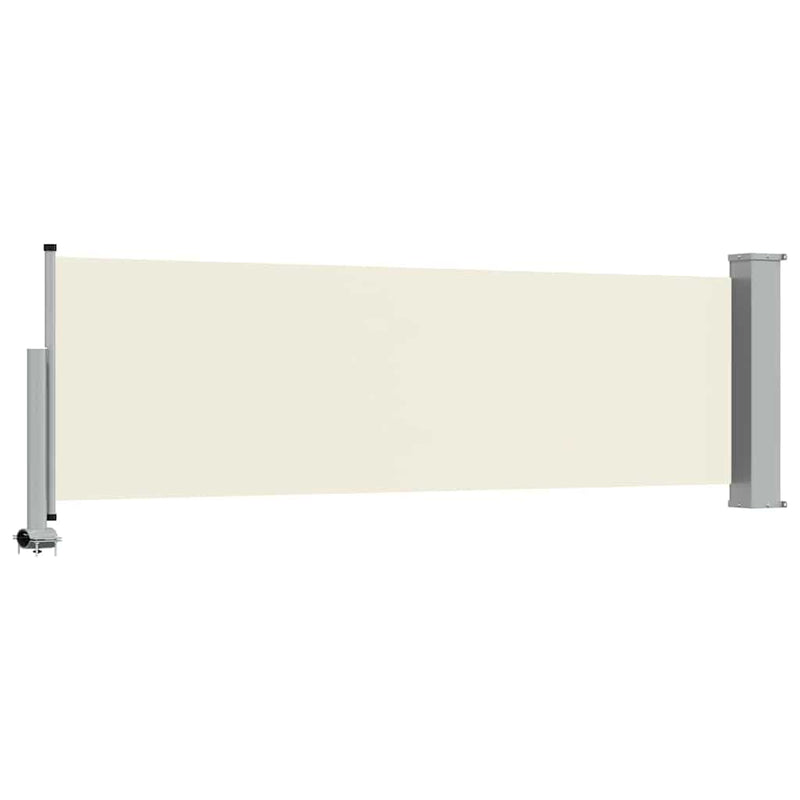 Copertină laterală retractabilă de terasă, crem, 80 x 300 cm