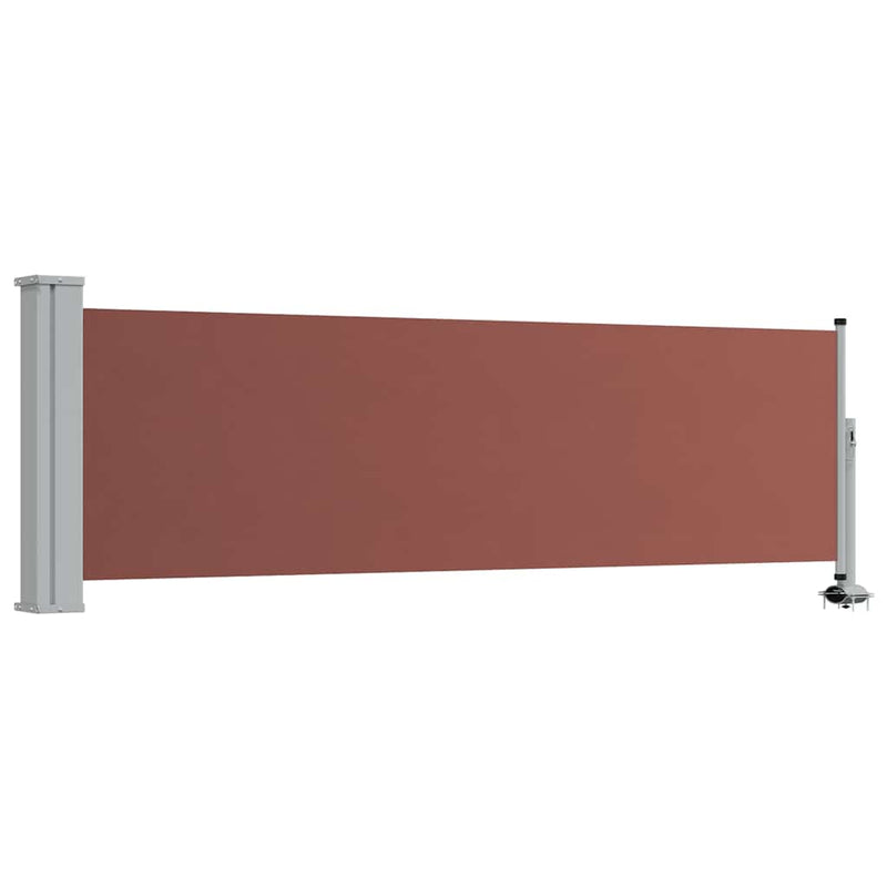 Copertină laterală retractabilă de terasă, maro, 80 x 300 cm