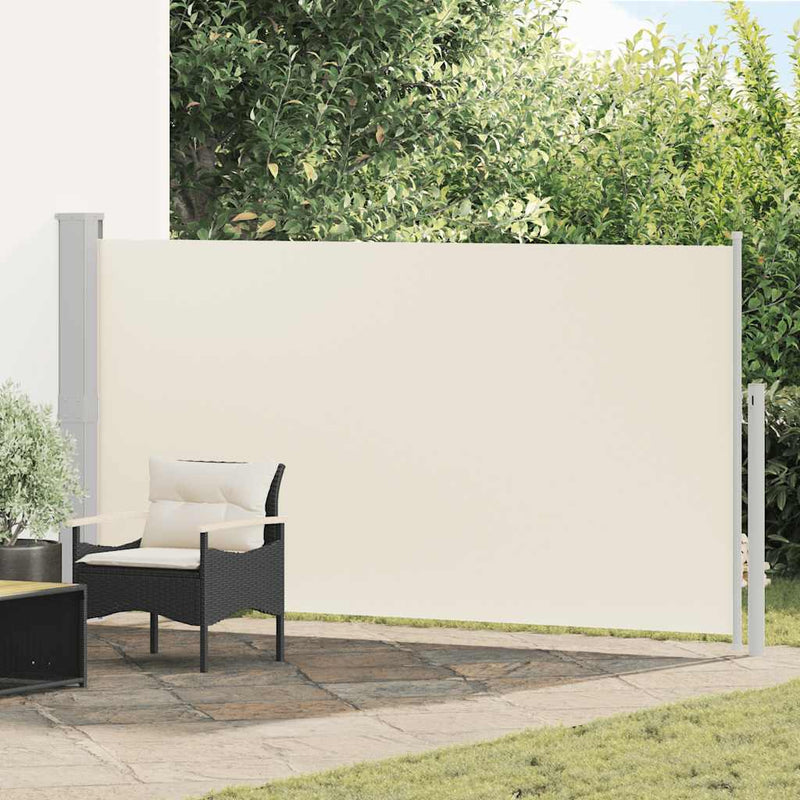 Copertină laterală retractabilă de terasă, crem, 170 x 300 cm