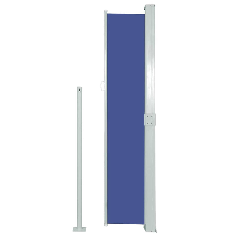Copertină laterală retractabilă de terasă, albastru, 170x300 cm
