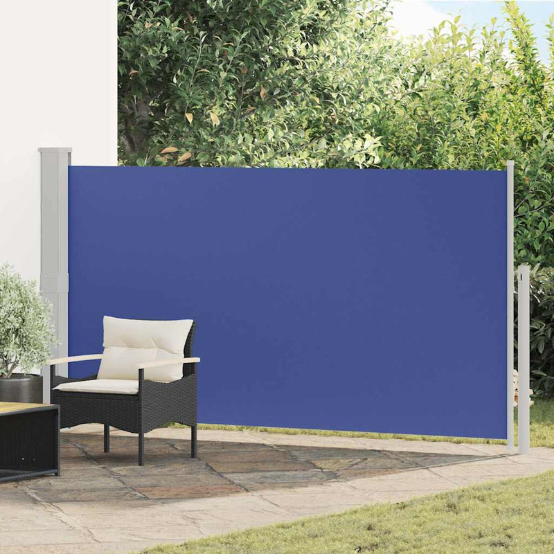 Copertină laterală retractabilă de terasă, albastru, 170x300 cm