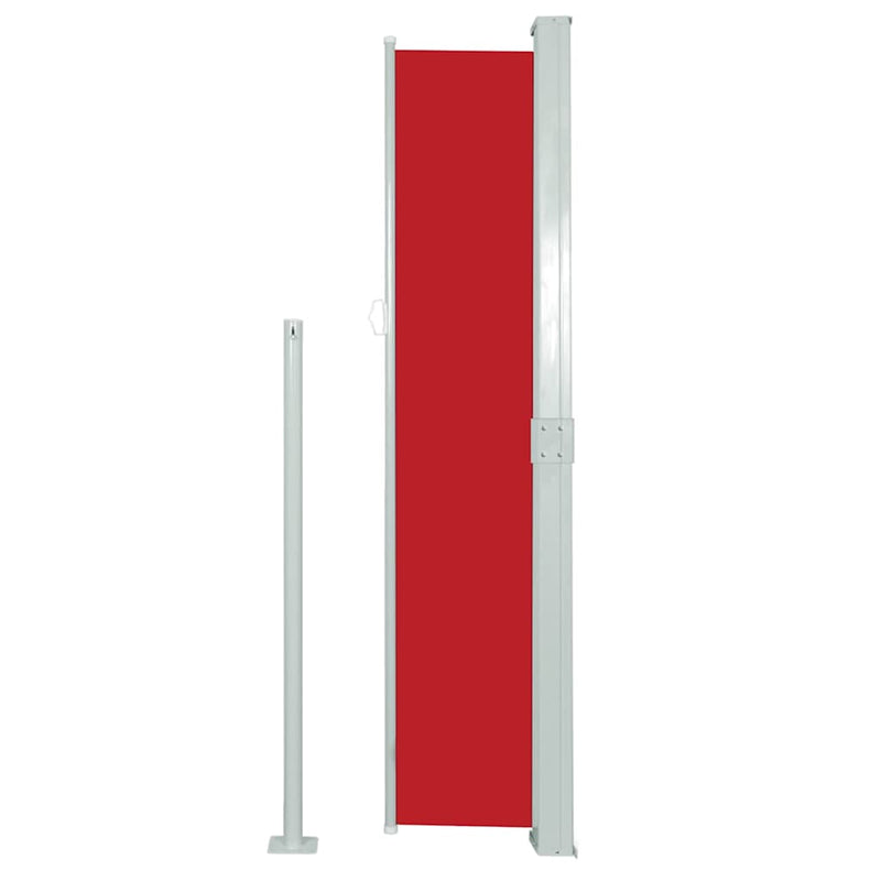Copertină laterală retractabilă de terasă, roșu, 170 x 300 cm