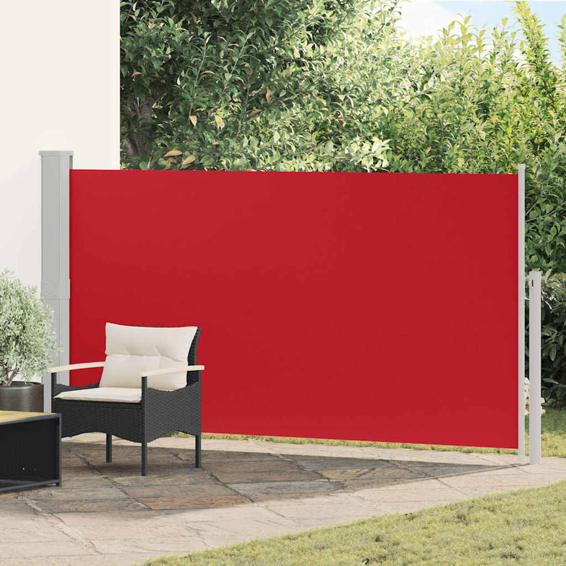 Copertină laterală retractabilă de terasă, roșu, 170 x 300 cm