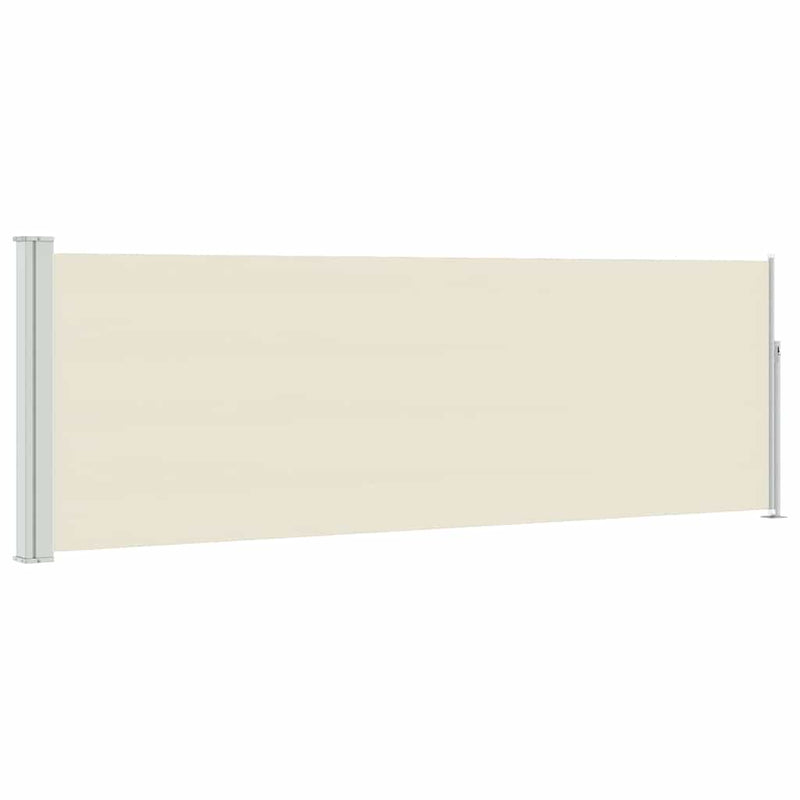 Copertină laterală retractabilă de terasă, crem, 100 x 314 cm