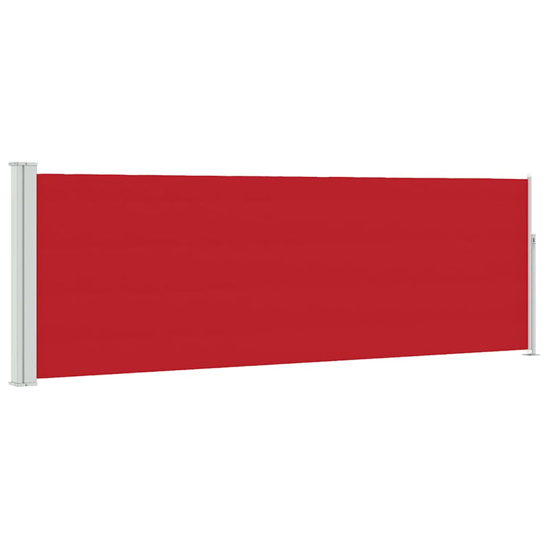 Copertină laterală retractabilă de terasă, roșu, 100 x 314 cm