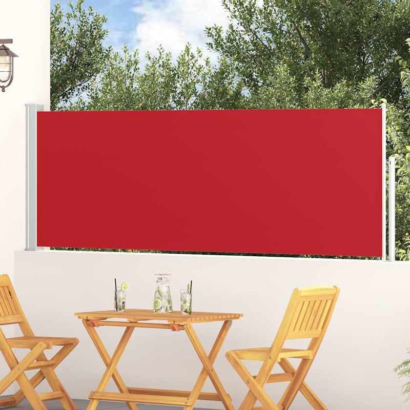 Copertină laterală retractabilă de terasă, roșu, 100 x 314 cm