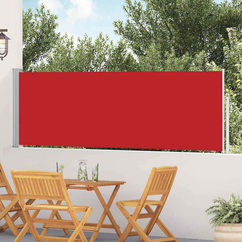 Copertină laterală retractabilă de terasă, roșu, 100x514 cm