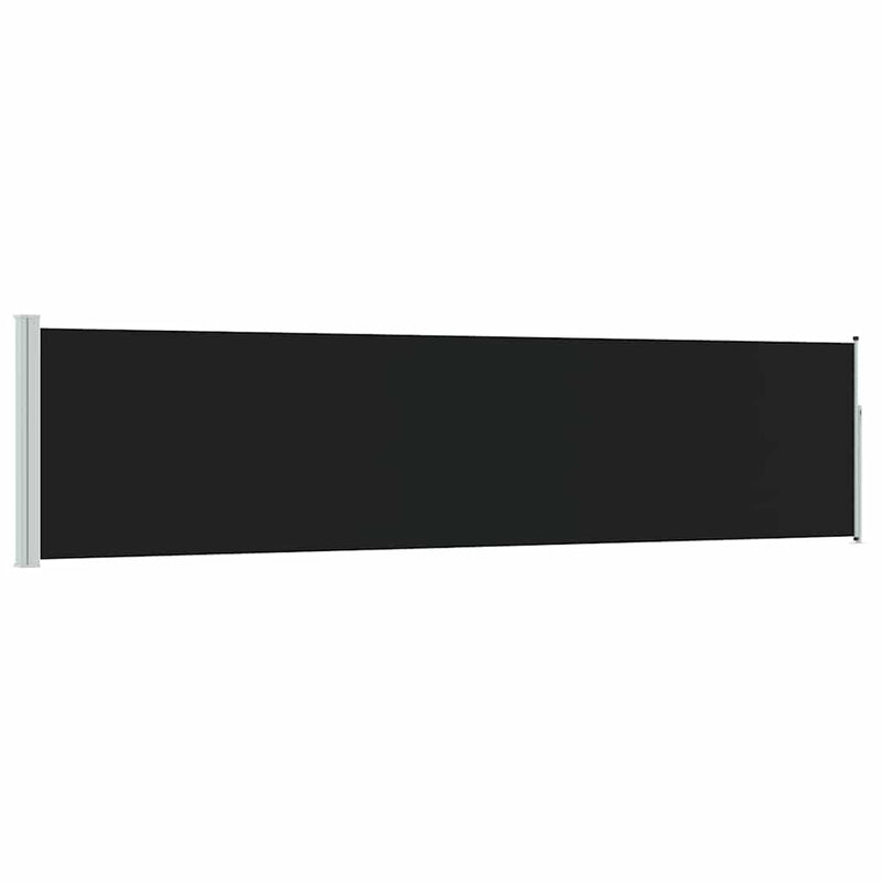 Copertină laterală retractabilă de terasă, negru, 117x514 cm