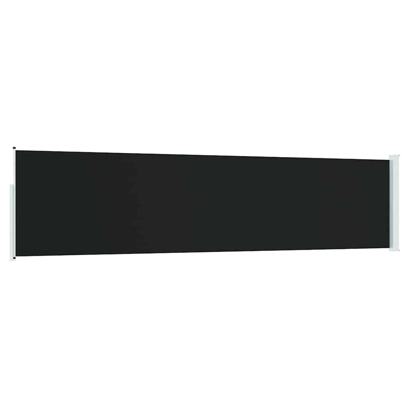 Copertină laterală retractabilă de terasă, negru, 117x514 cm
