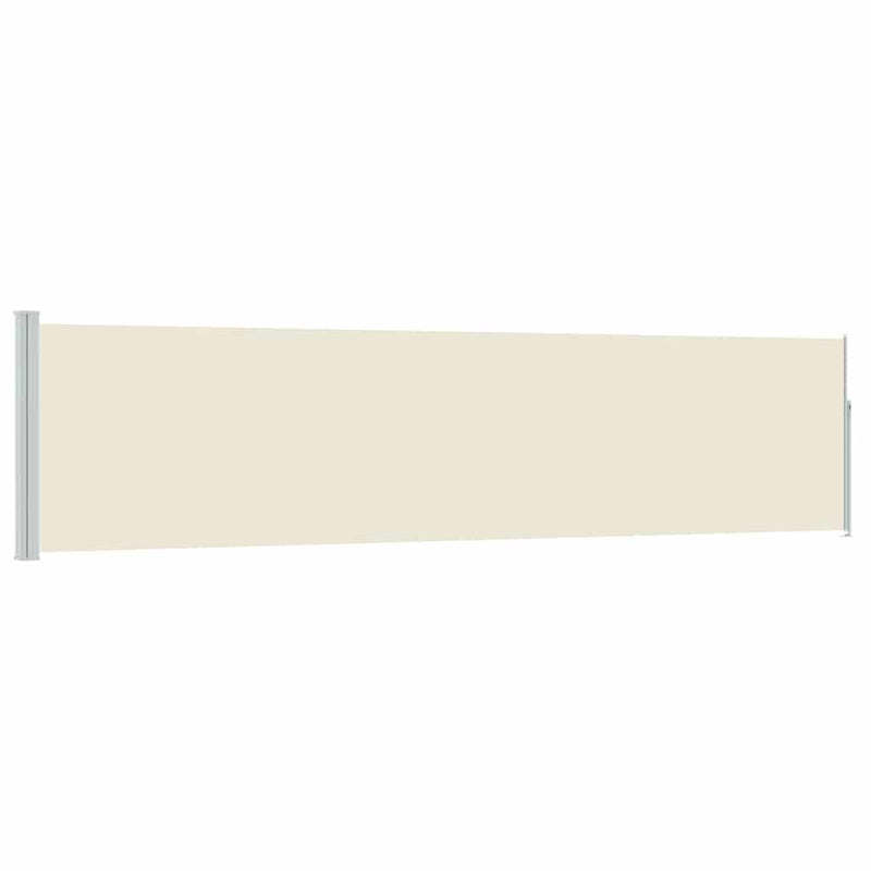 Copertină laterală retractabilă de terasă, crem, 117x514 cm
