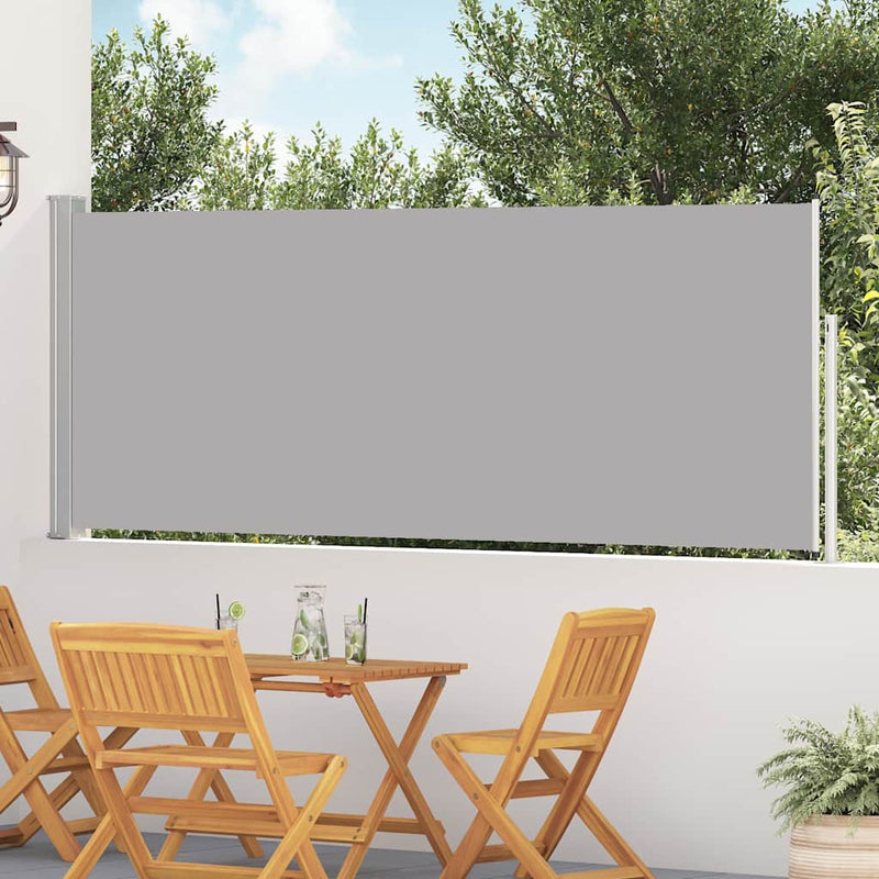 Copertină laterală retractabilă de terasă, gri, 117x514 cm